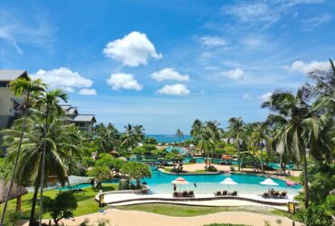 green palm trees near swimming pool under blue sky during daytime